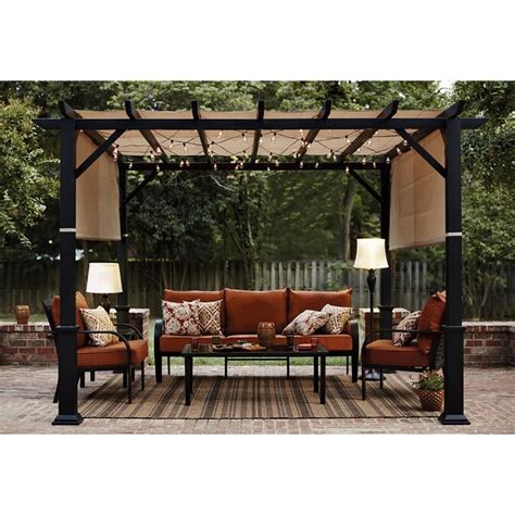 Garden treasures - REPLACEMENT CANOPY TOP ONLY FIT for Model #L-GZ038PST-F Garden Treasures 10 ft x 10 ft Brown Metal Square Semi- Gazebo, Item#804801, …